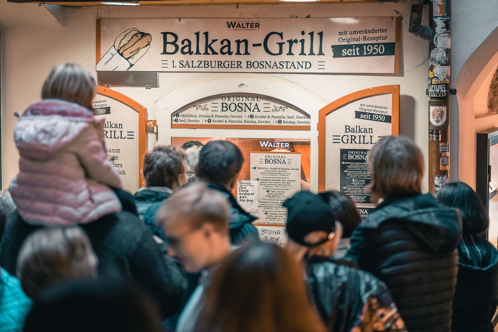 Original Bosna at Balkan Grill in Getreidegasse