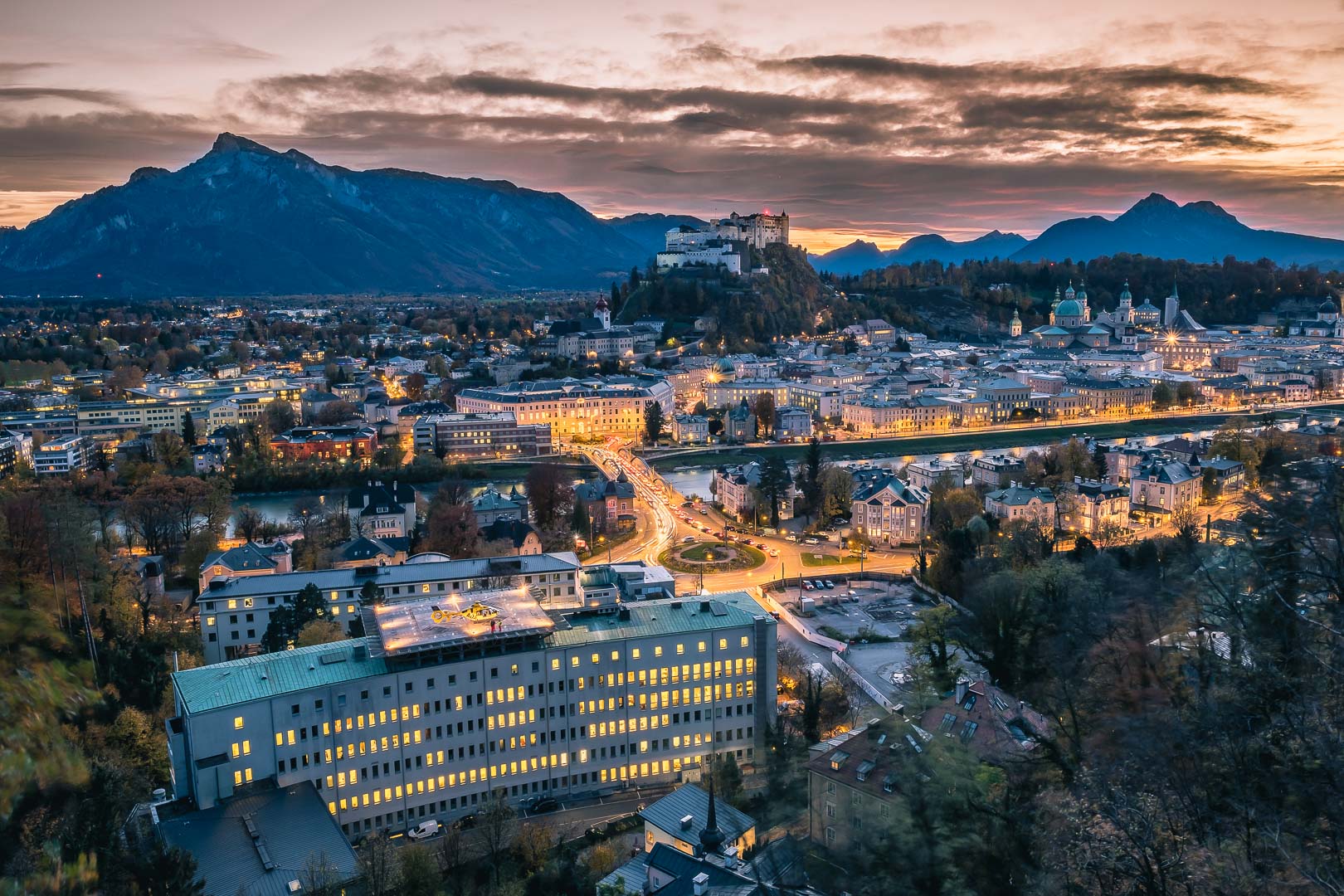 Kapuzinerberg Panoramic View Evening Landscape Photography from Kapuzinerberg