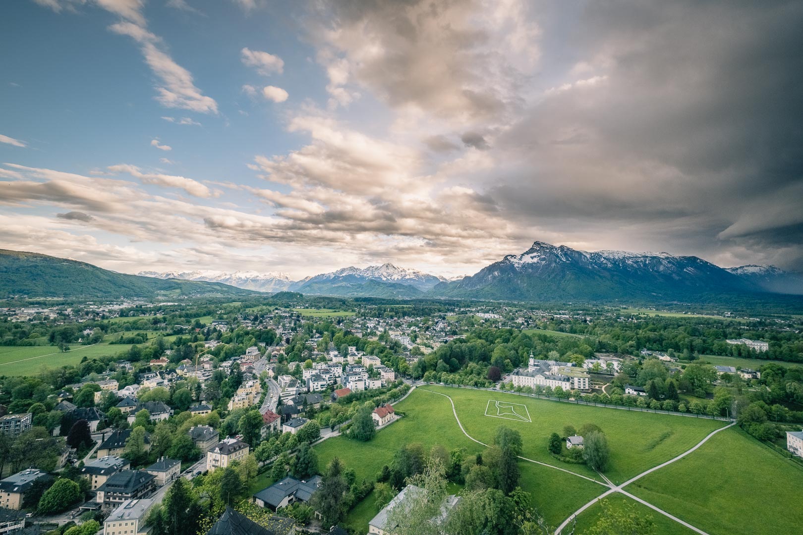 Krauthügel Salzburg von der Festung Hohensalzburg Landscape Photography on the Hohensalzburg Fortress
