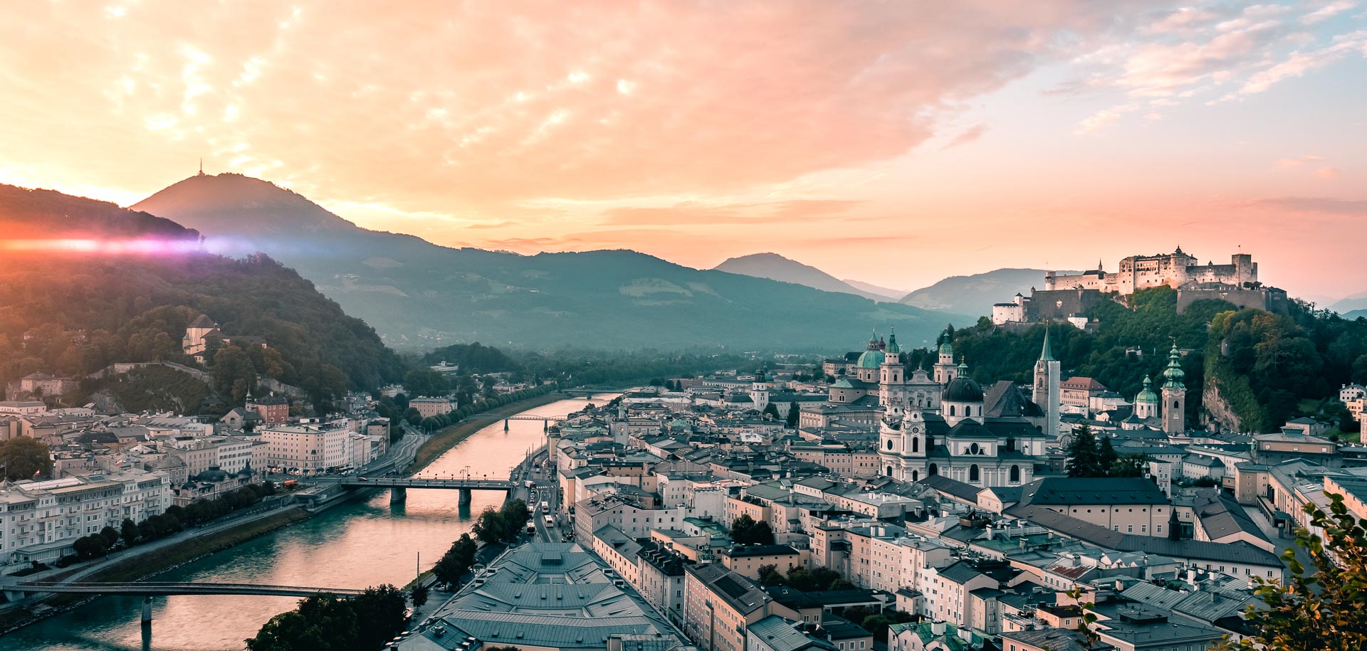 Salzburg Panorama Viewpoint Panoramic View from the Museum of Modern Art in Salzburg