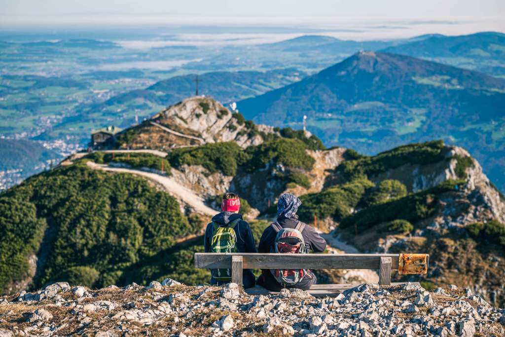 Hikers on Untersberg mountain