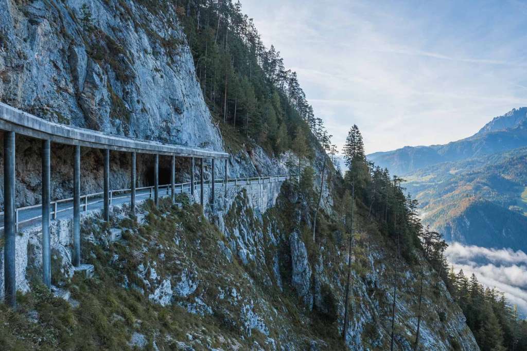 hiking to the werfen ice caves on a trail