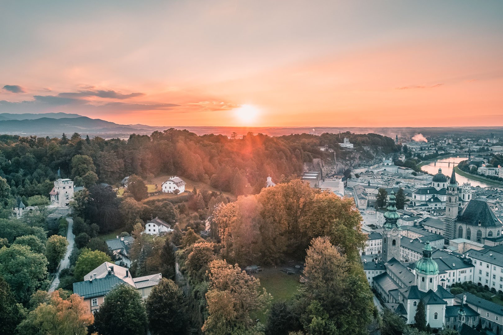 Mönchsberg von der Festung Hohensalzburg