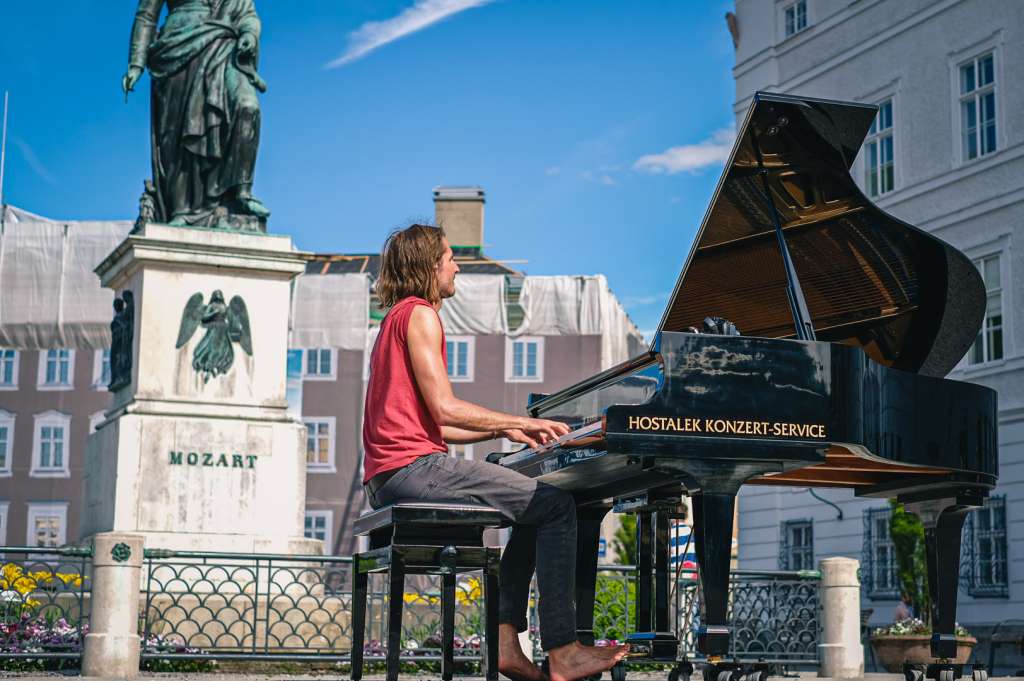 Open Piano at Mozartsquare in Salzburg