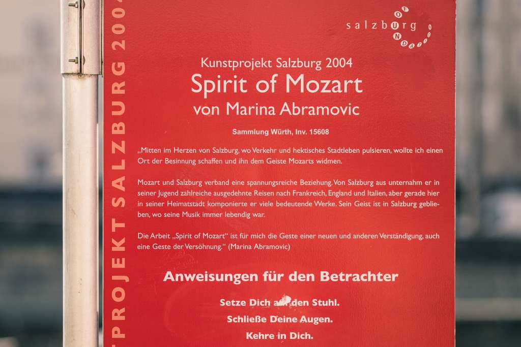 Salzburg Foundation Spirit of Mozart Red Sign