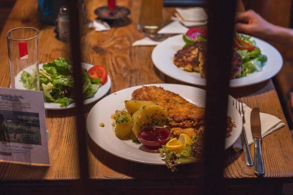 Mailänder Schnitzel at Austrian Restaurant in Salzburg