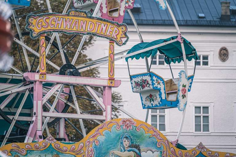 Traditional Theme Park Attractions at the Rupertikirtag Fair