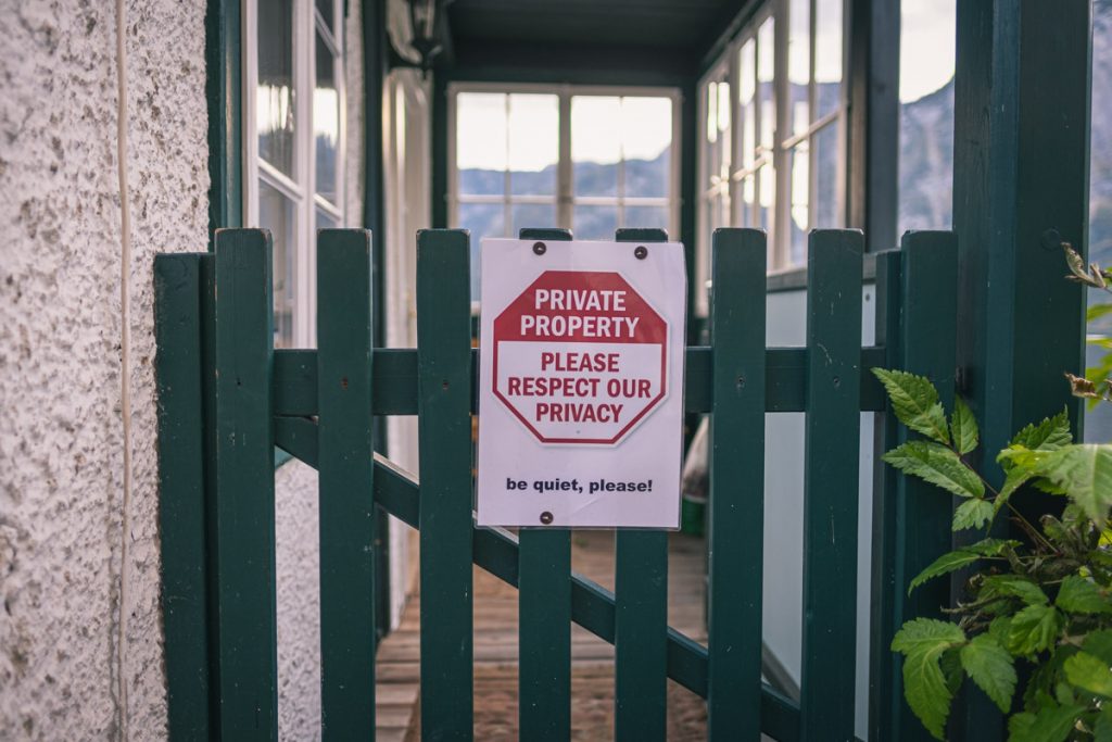 No Access Sign in Hallstatt